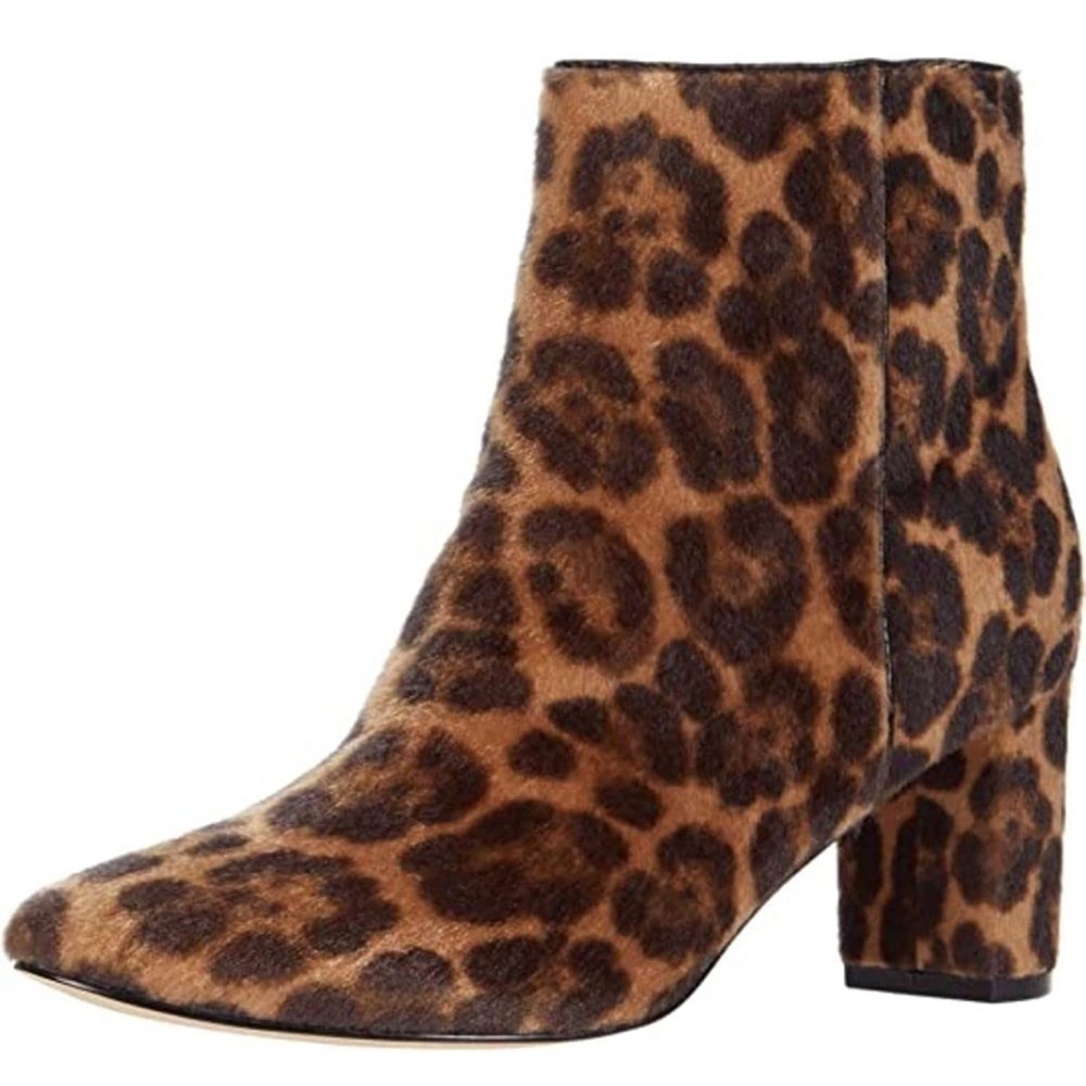 Leopard Print Calf Hair Boots